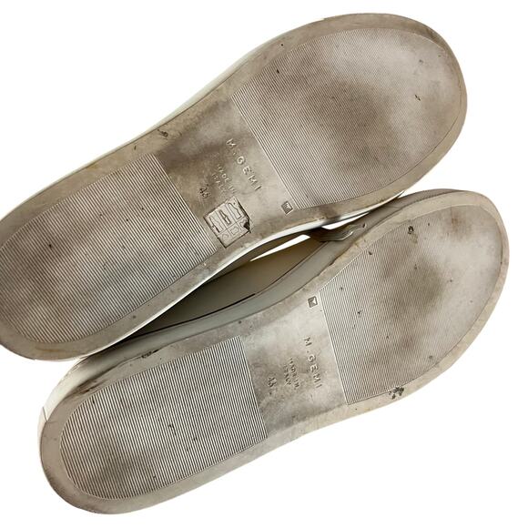 M. GEMI Men’s Made In Italy Low Top Lace Up Ivory Leather Sneaker US13 EU46 - Picture 3 of 9